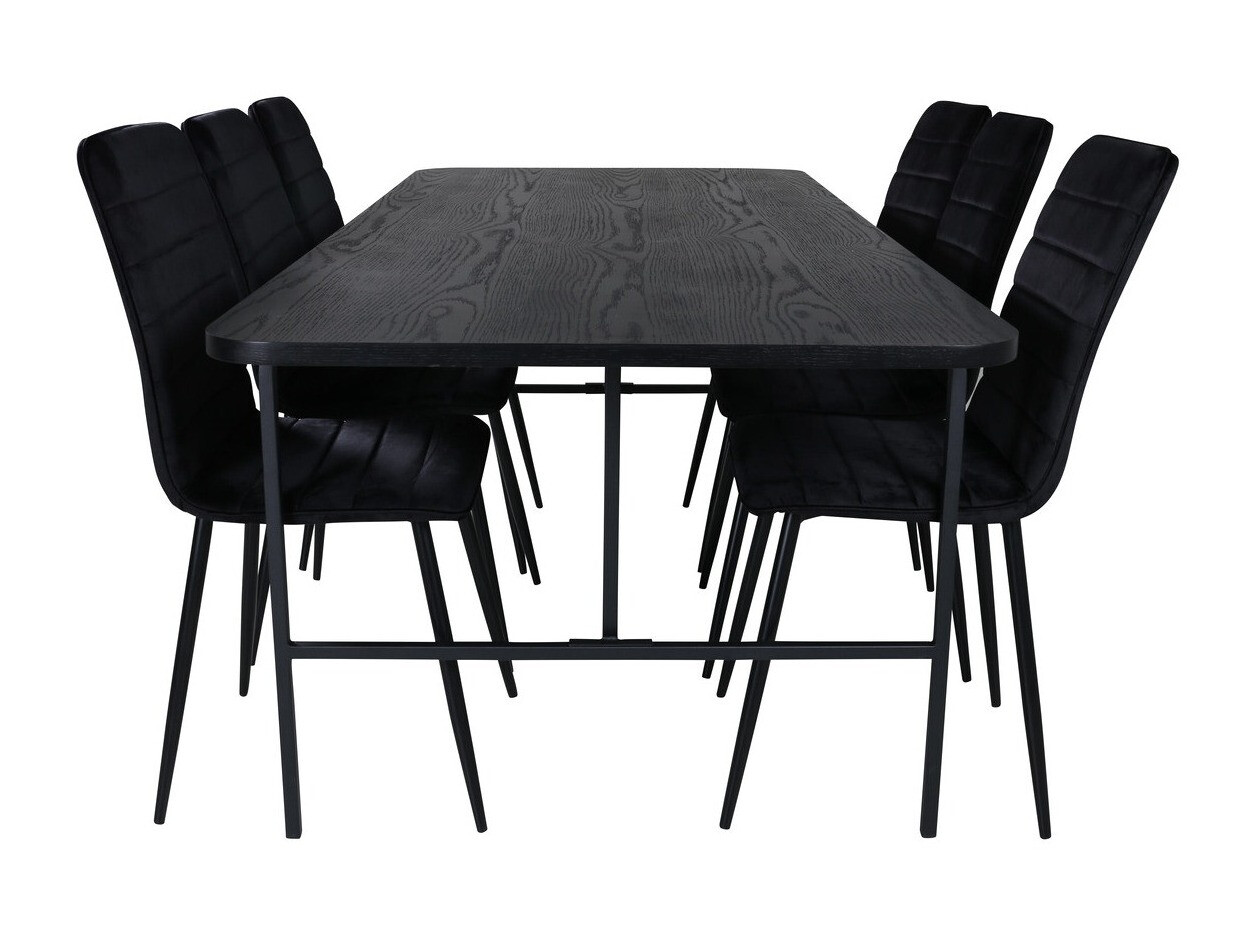 Conjunto de comedor Dallas 2768 (Negro)