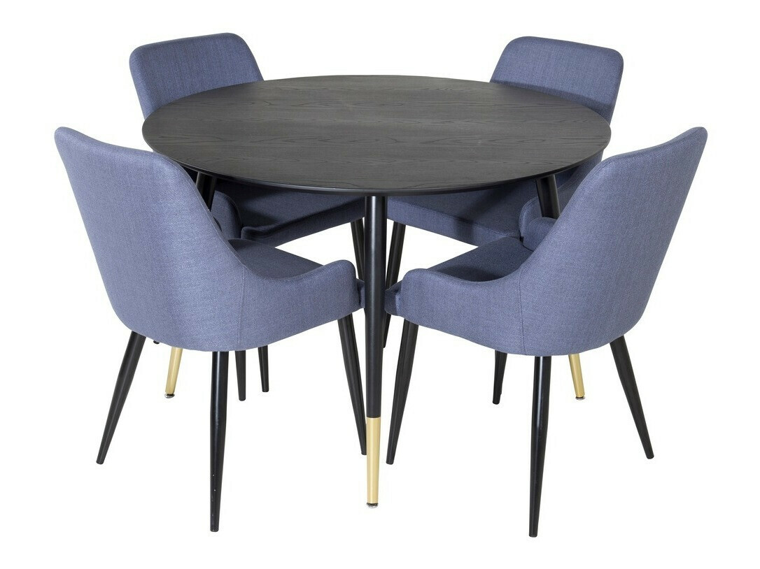 Conjunto de mesas y sillas para comedor Dallas 1181 (Azul + Negro)