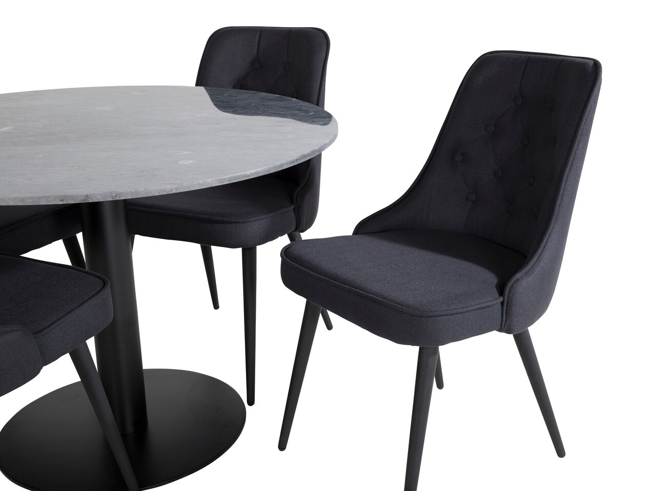 Conjunto de mesas y sillas para comedor Dallas 2671 (Negro)