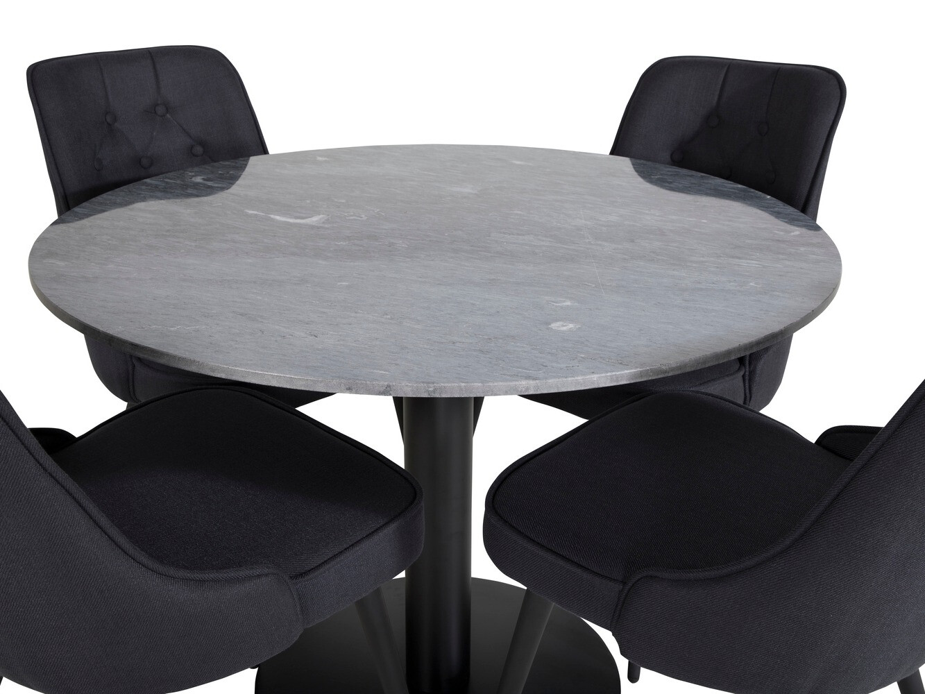 Conjunto de mesas y sillas para comedor Dallas 2671 (Negro)