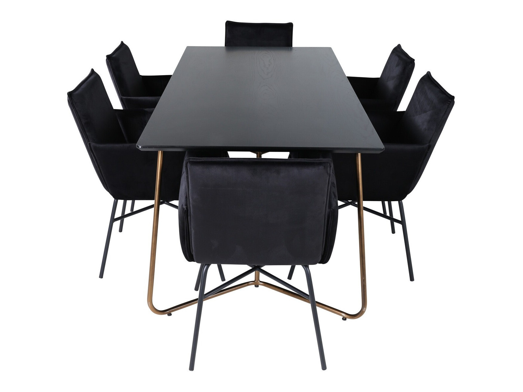 Conjunto de mesas y sillas para comedor Dallas 2718 (Negro)