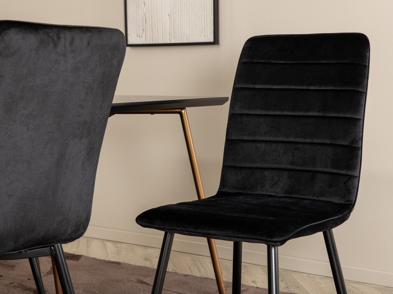 Conjunto de mesas y sillas para comedor Dallas 2724 (Negro)