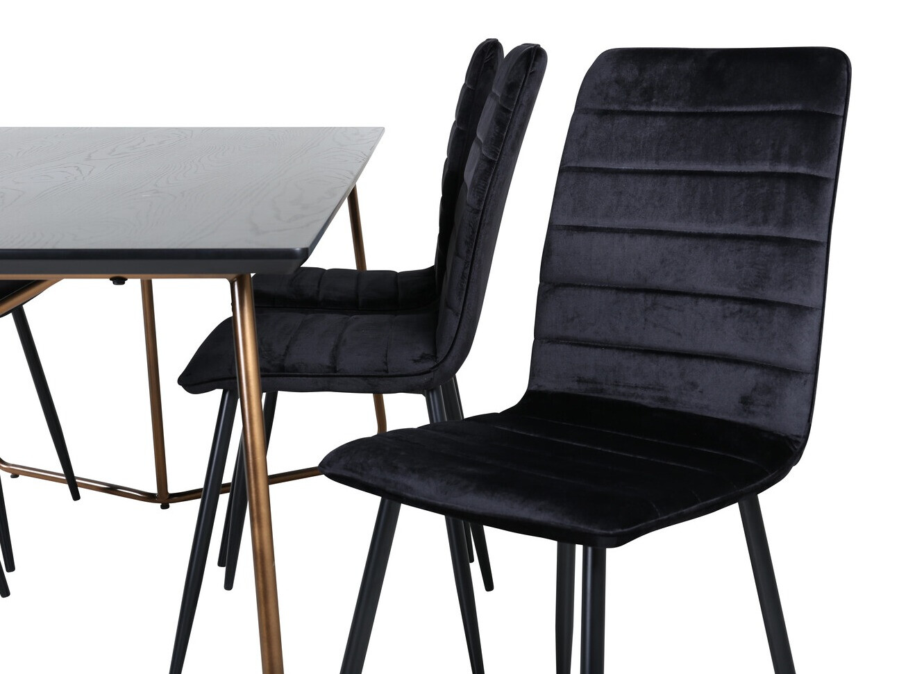 Conjunto de mesas y sillas para comedor Dallas 2724 (Negro)