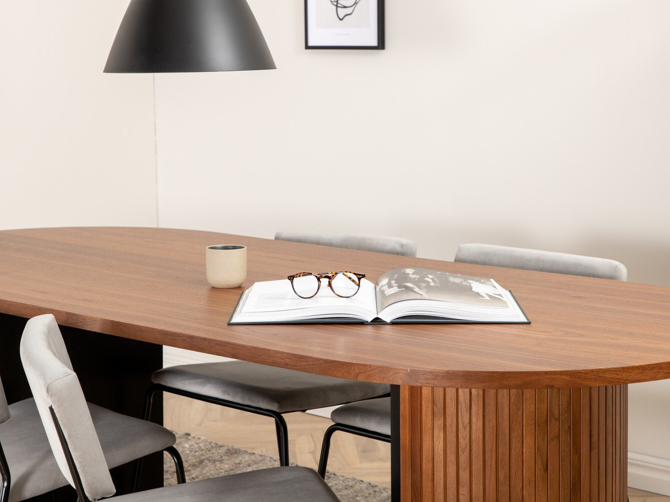 Conjunto de mesas y sillas para comedor Dallas 2741 (Gris claro + Negro)
