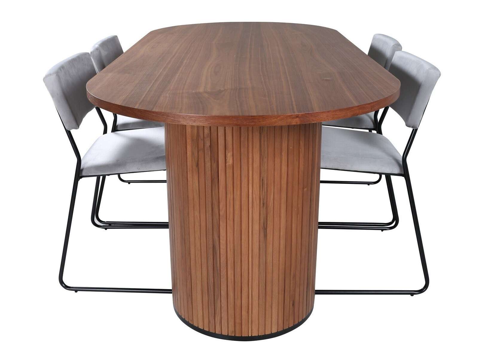 Conjunto de mesas y sillas para comedor Dallas 2741 (Gris claro + Negro)