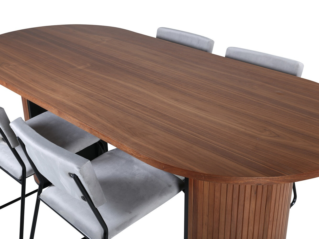 Conjunto de mesas y sillas para comedor Dallas 2741 (Gris claro + Negro)