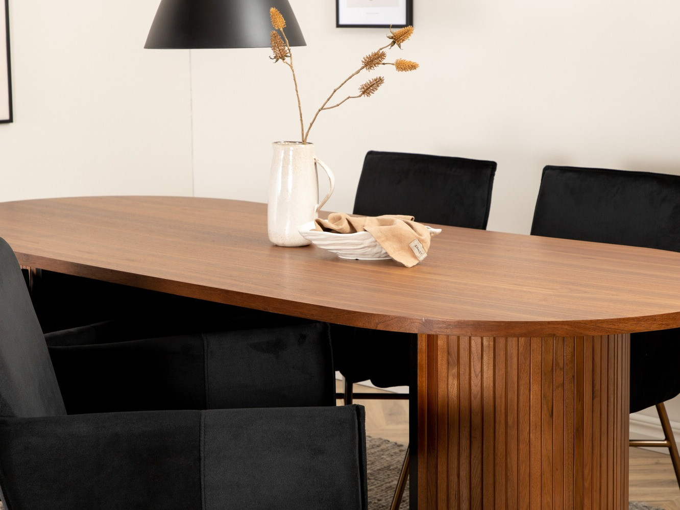 Conjunto de mesas y sillas para comedor Dallas 2757 (Negro + Cobre)