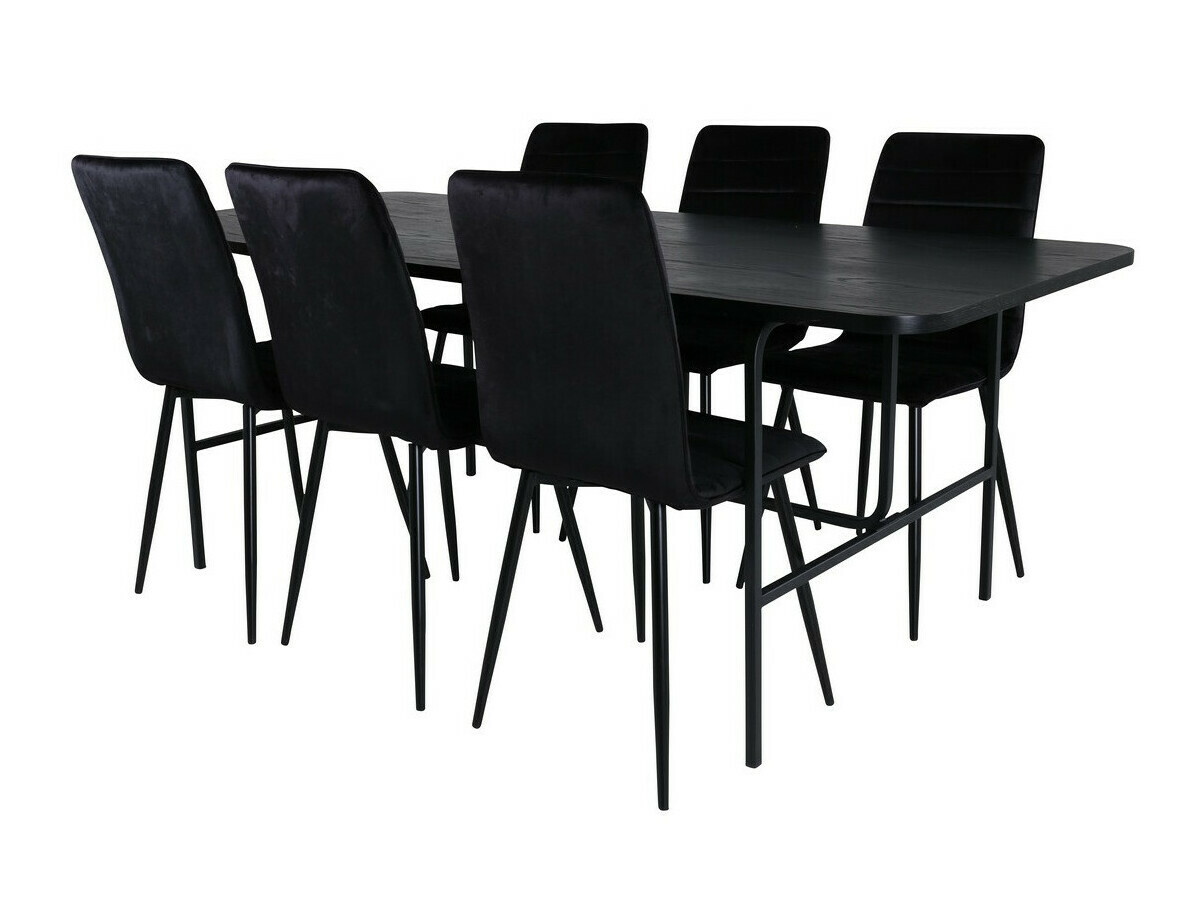 Conjunto de mesas y sillas para comedor Dallas 2768 (Negro)