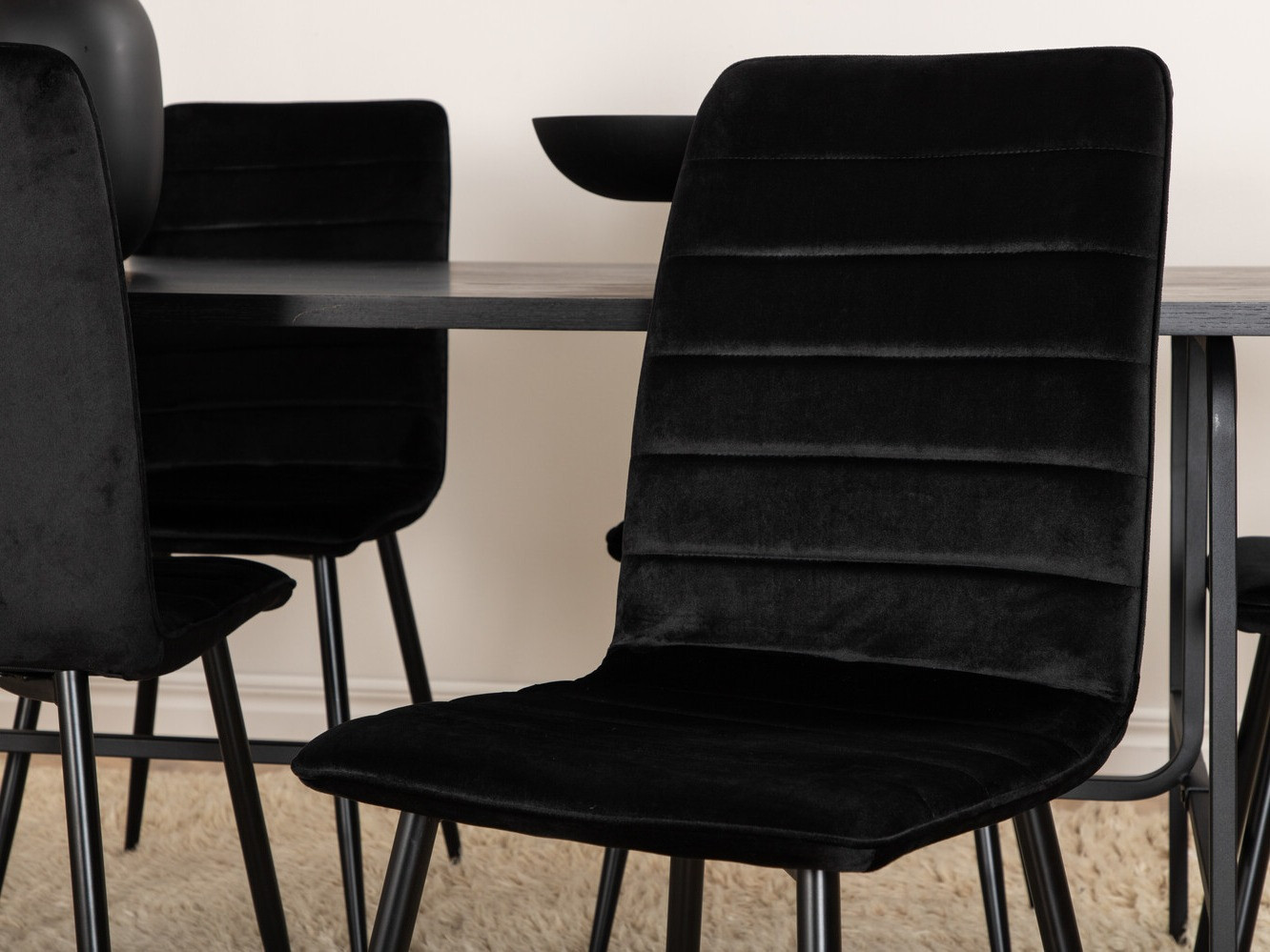 Conjunto de mesas y sillas para comedor Dallas 2768 (Negro)