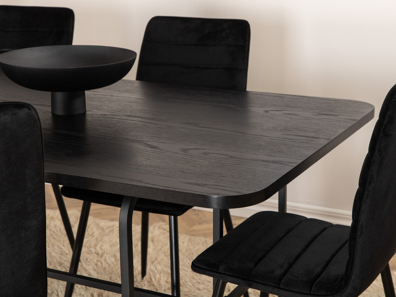 Conjunto de mesas y sillas para comedor Dallas 2768 (Negro)