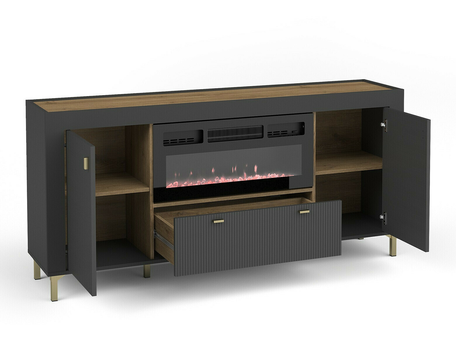 Conjunto de salón Mormavu 115 (Negro mate)