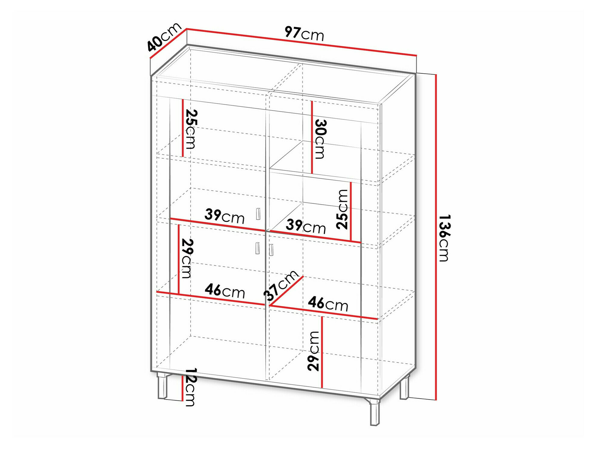 Estantería Mormavu 105 (Negro mate)