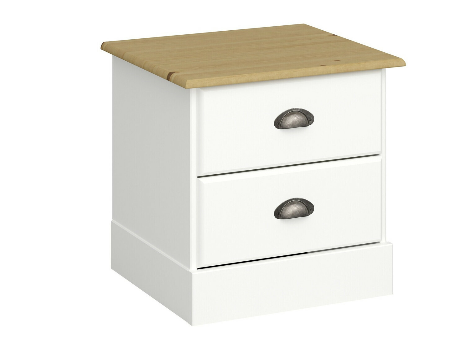 Mesilla de noche Denton 1427 (Blanco + Luminoso madera)