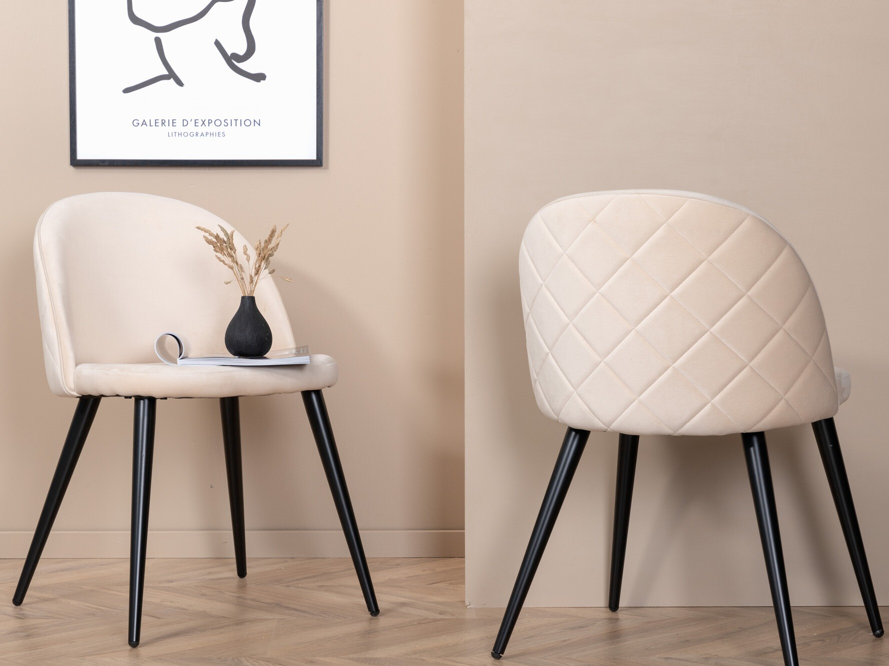 Silla Dallas 2640 (Crema + Negro)