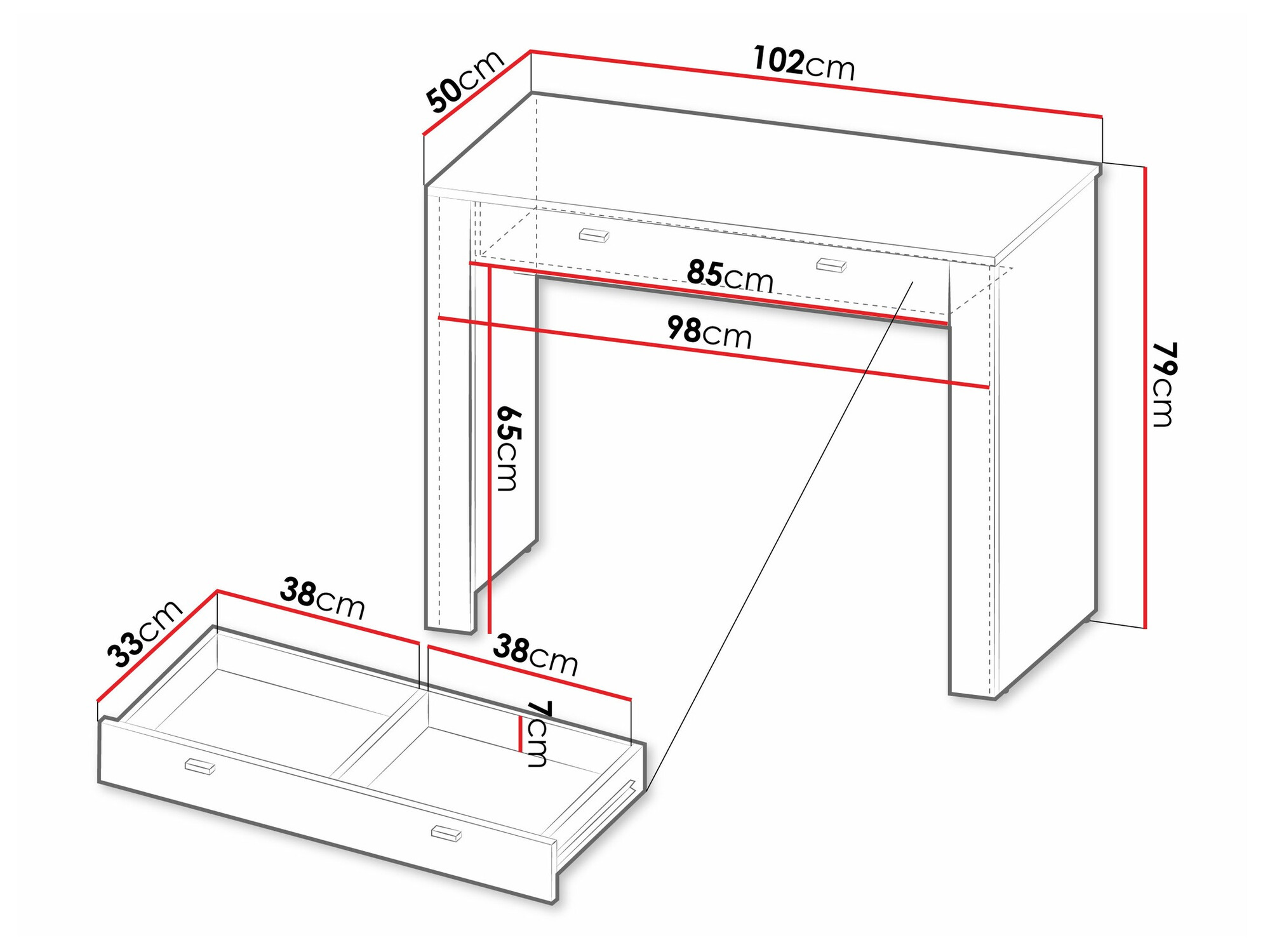 Tocador Mormavu 108 (Mate blanco)
