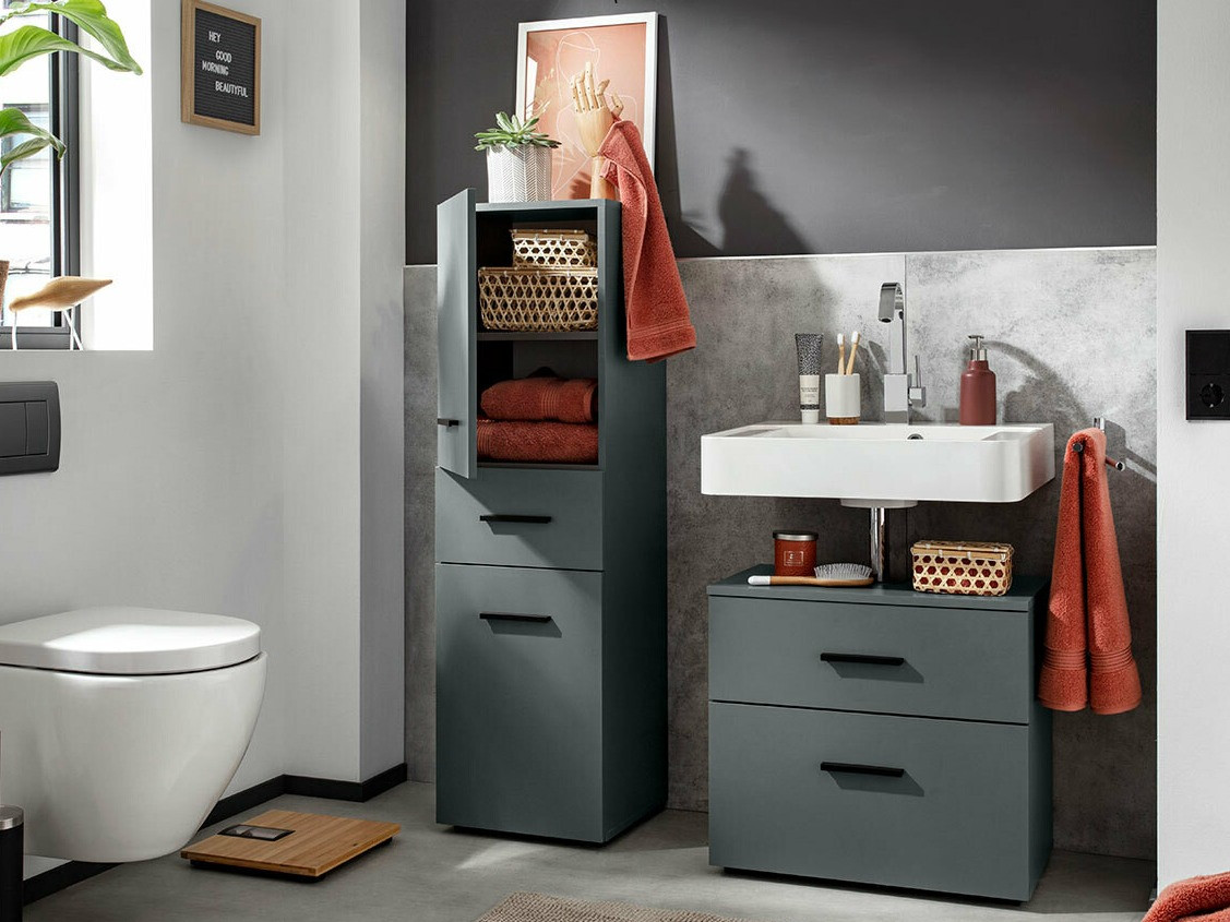 Conjunto de mueble de baño Larlori 104 (Antracita)