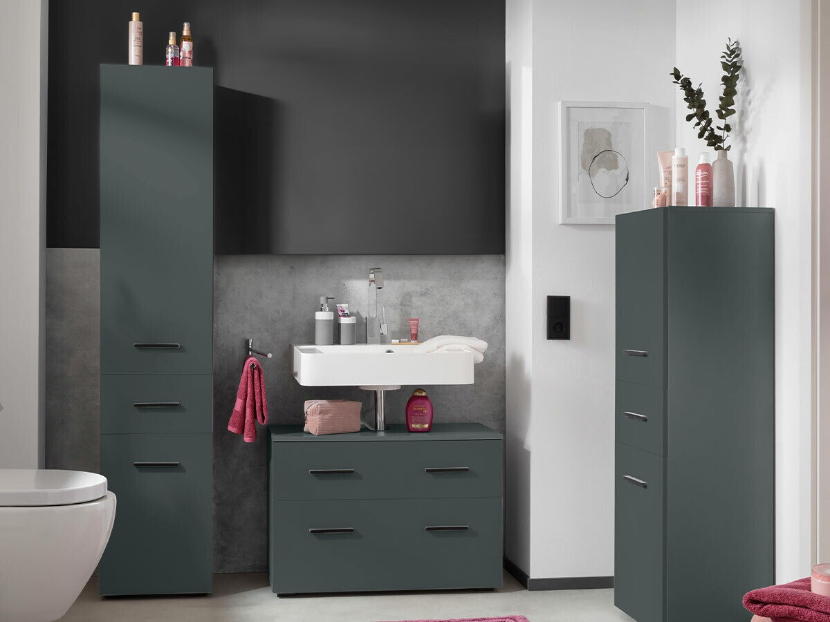 Conjunto de mueble de baño Larlori 105 (Antracita)