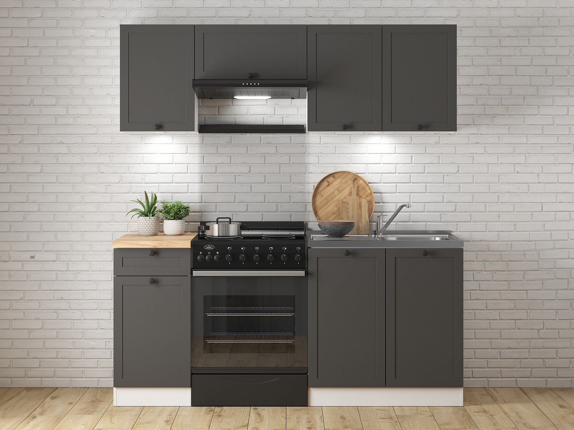 Conjunto de cocina modular Classic Grey 117