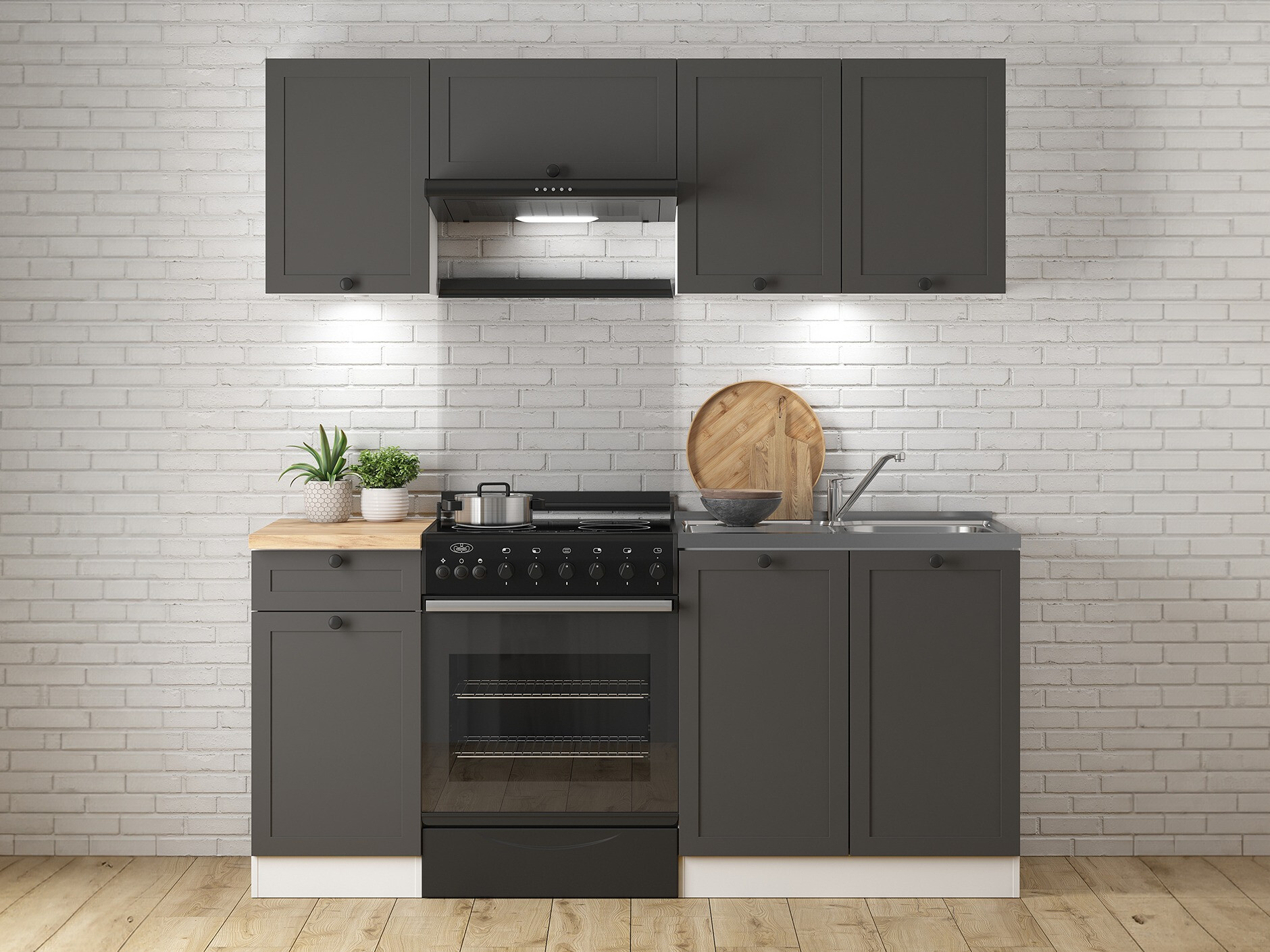 Conjunto de cocina modular Classic Grey 118