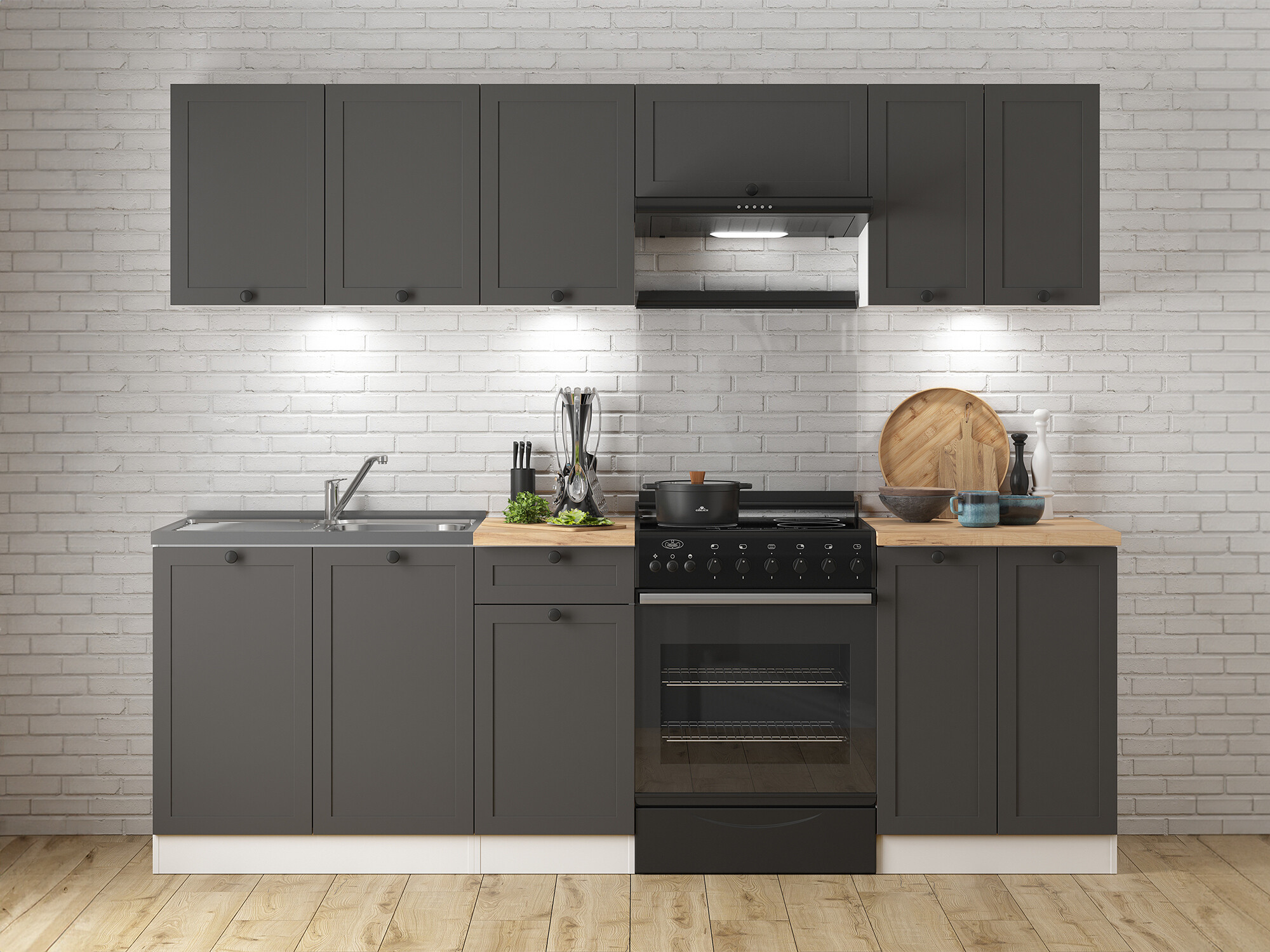 Conjunto de cocina modular Classic Grey 120