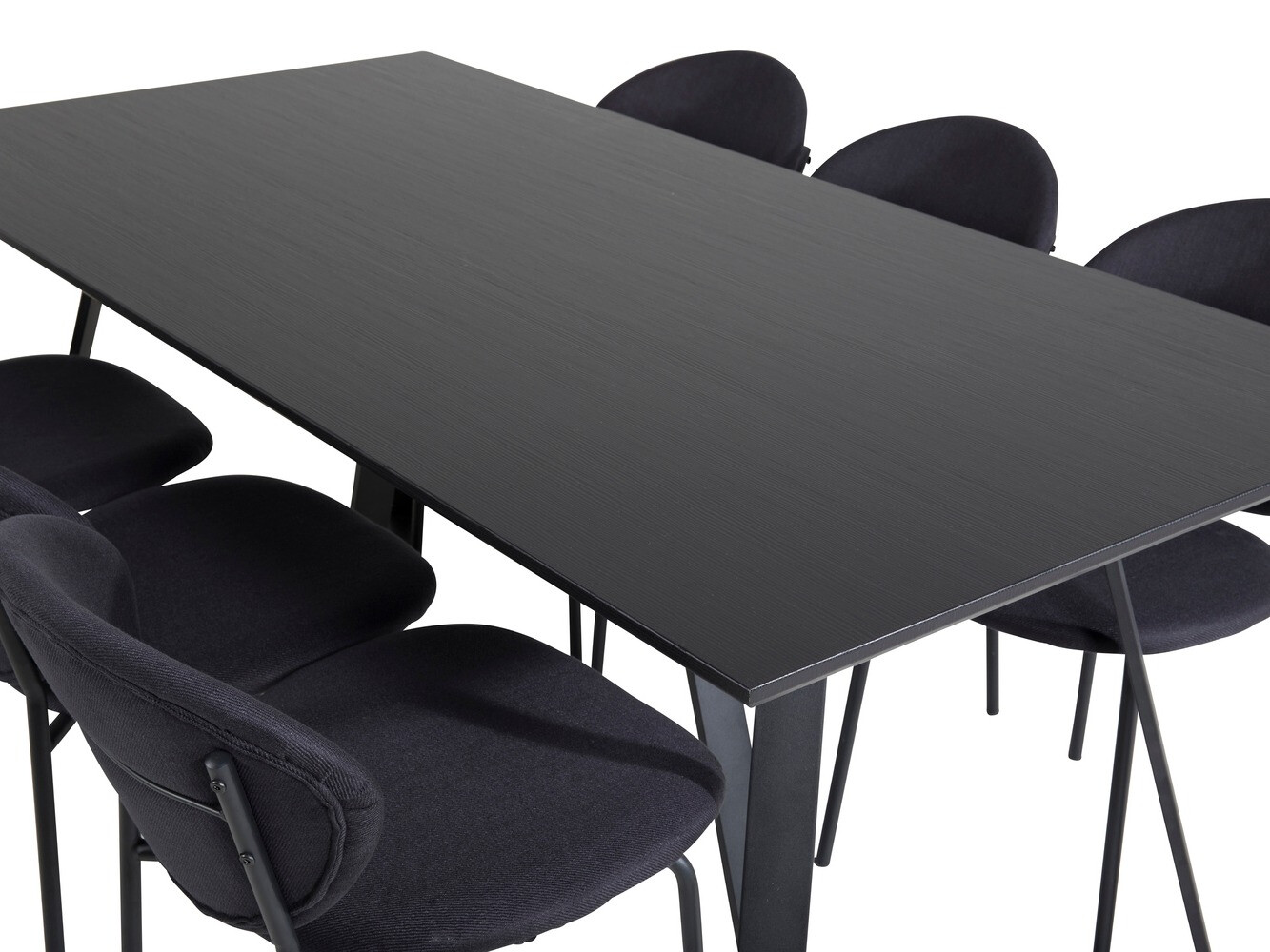 Conjunto de mesas y sillas para comedor Dallas 1970 (Negro)