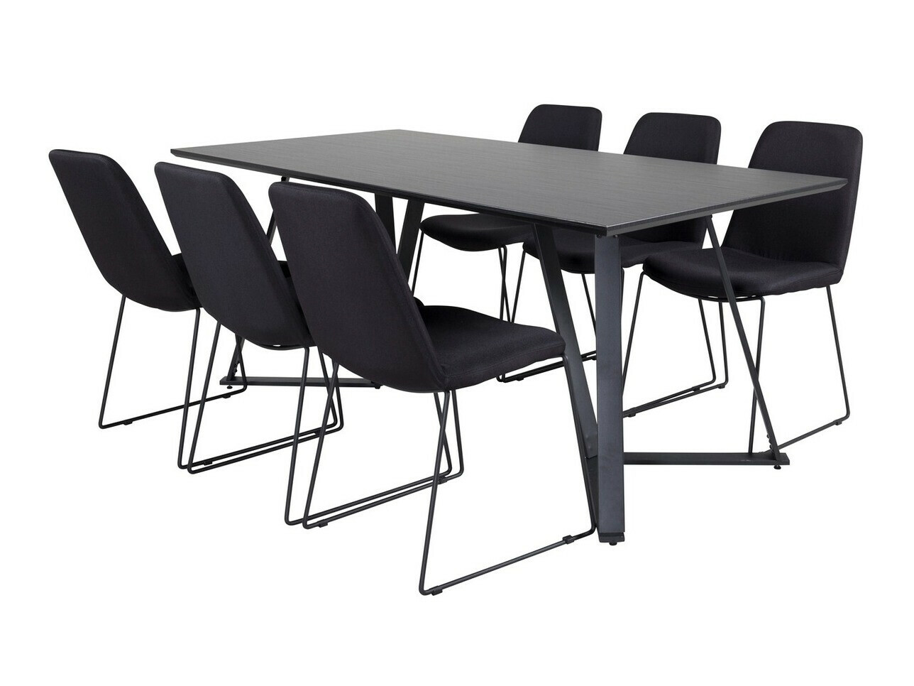 Conjunto de mesas y sillas para comedor Dallas 1972 (Negro)