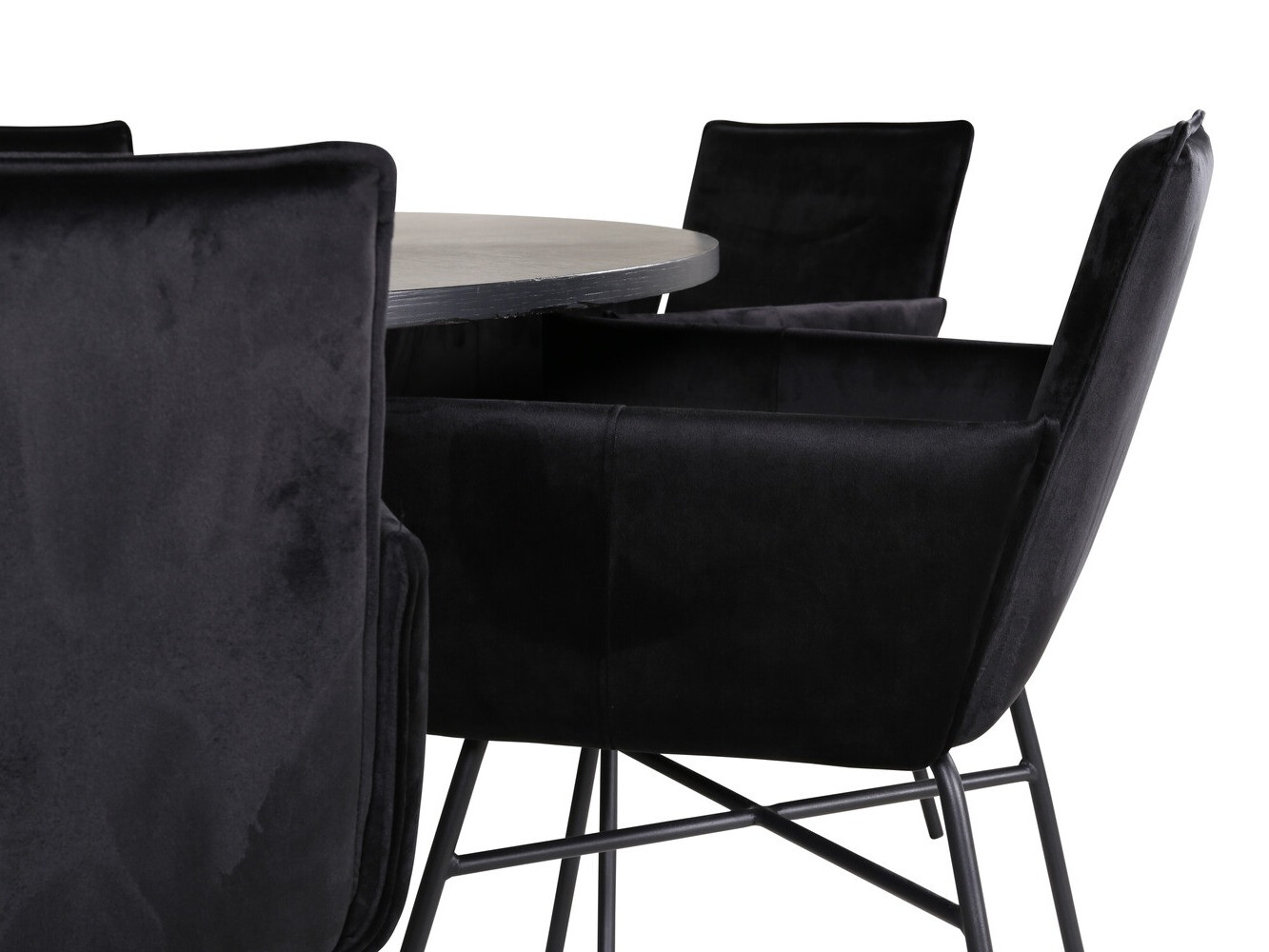 Conjunto de mesas y sillas para comedor Dallas 2391 (Negro)