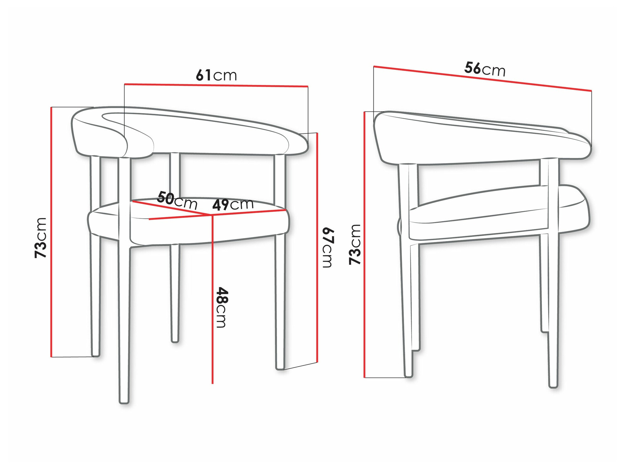 Silla Jackson 110 (Negro + Magic Velvet 2258)