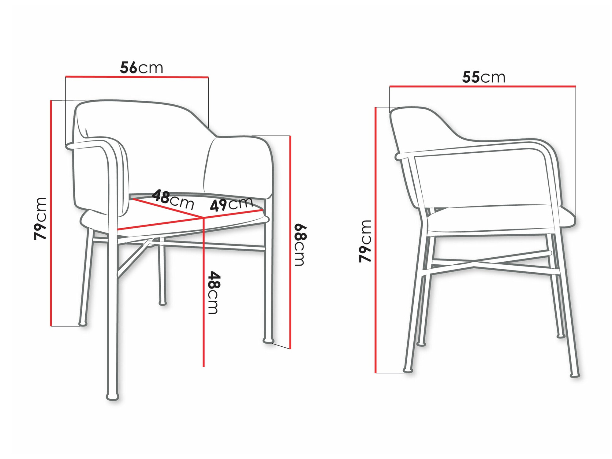 Silla Jackson 113 (Negro + Magic Velvet 2209)