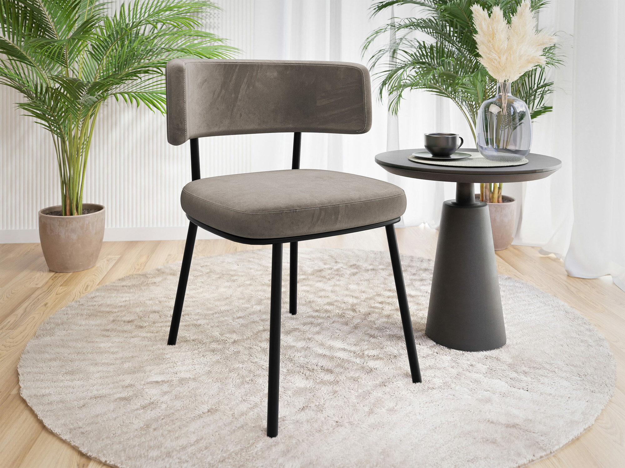 Silla Jackson 114 (Negro + Magic Velvet 2209)