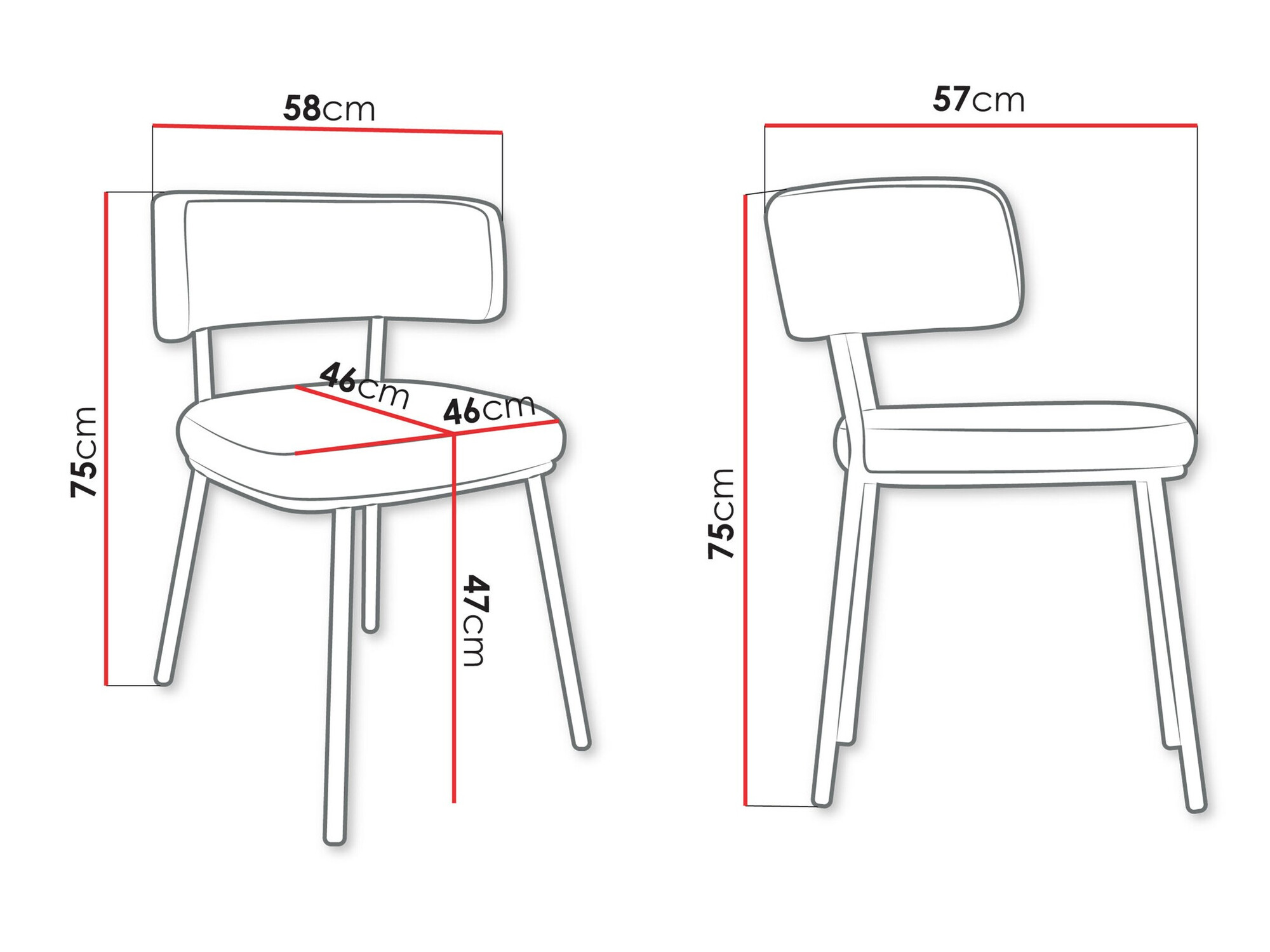 Silla Jackson 114 (Negro + Magic Velvet 2216)