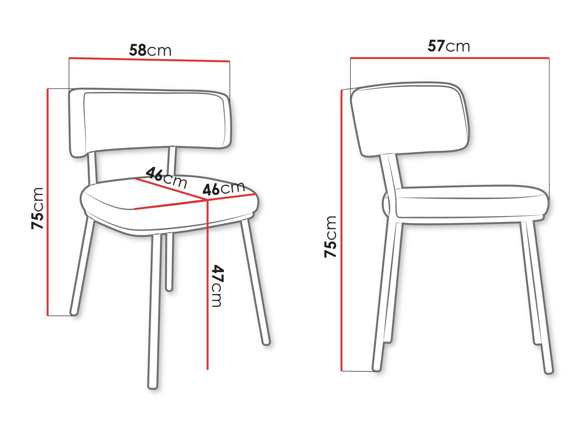 Silla Jackson 114 (Negro + Magic Velvet 2217)