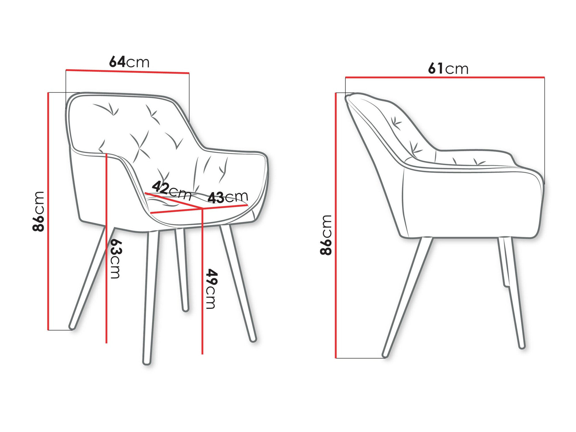 Silla Jackson 115 (Negro + Magic Velvet 2217)