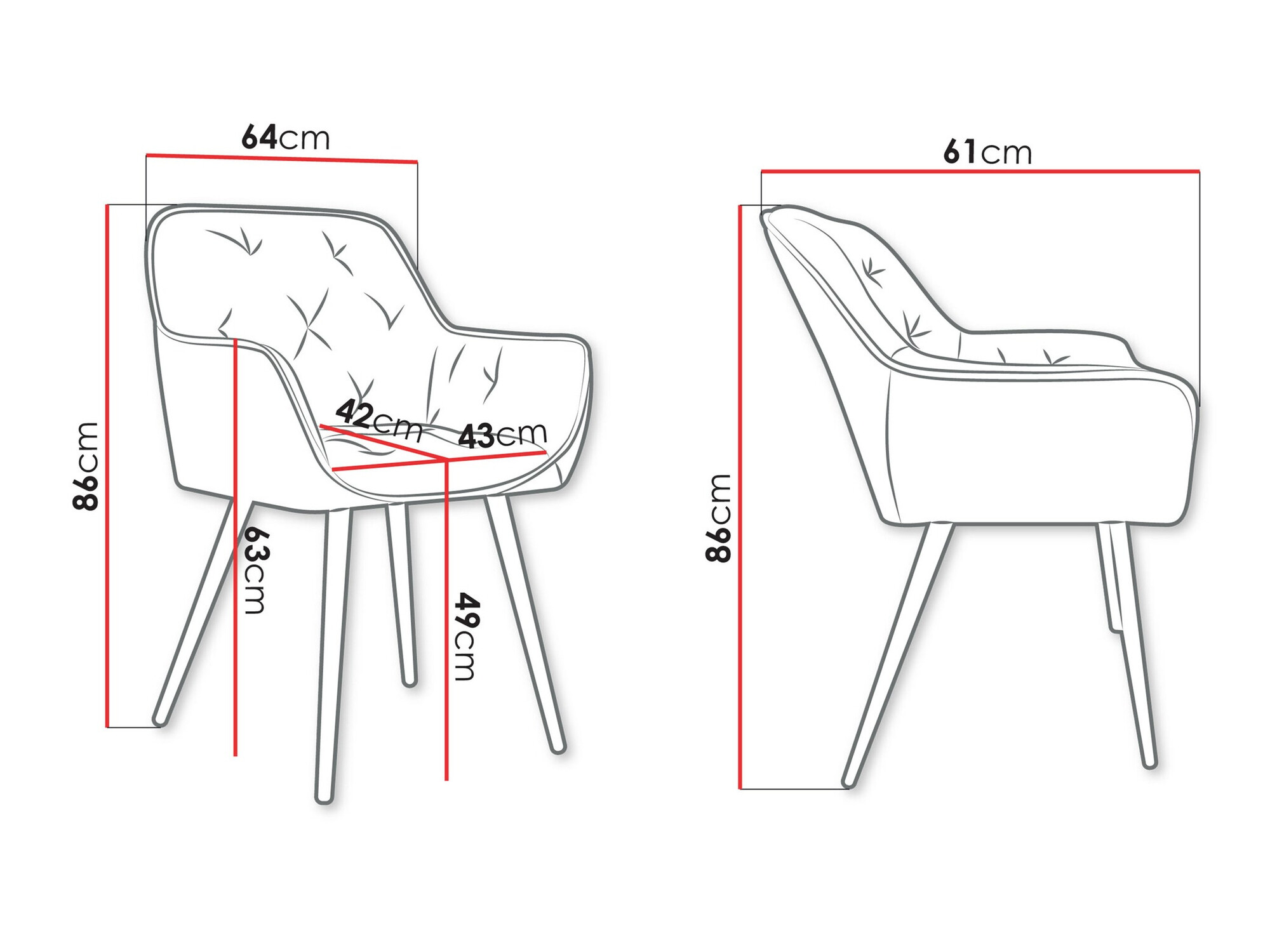 Silla Jackson 115 (Negro + Magic Velvet 2225)