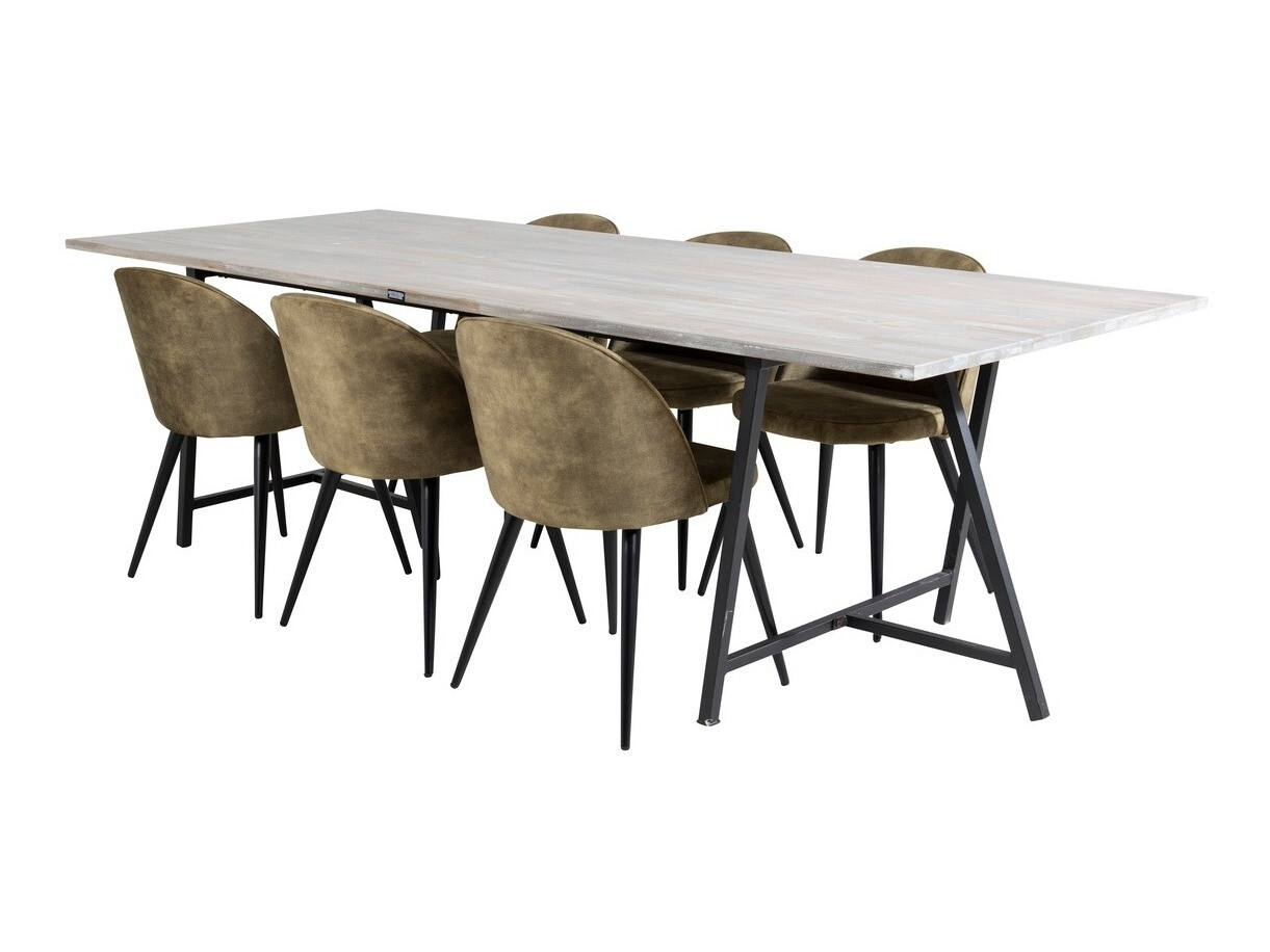 Conjunto de comedor Dallas 1599 (Verde polvoriento)