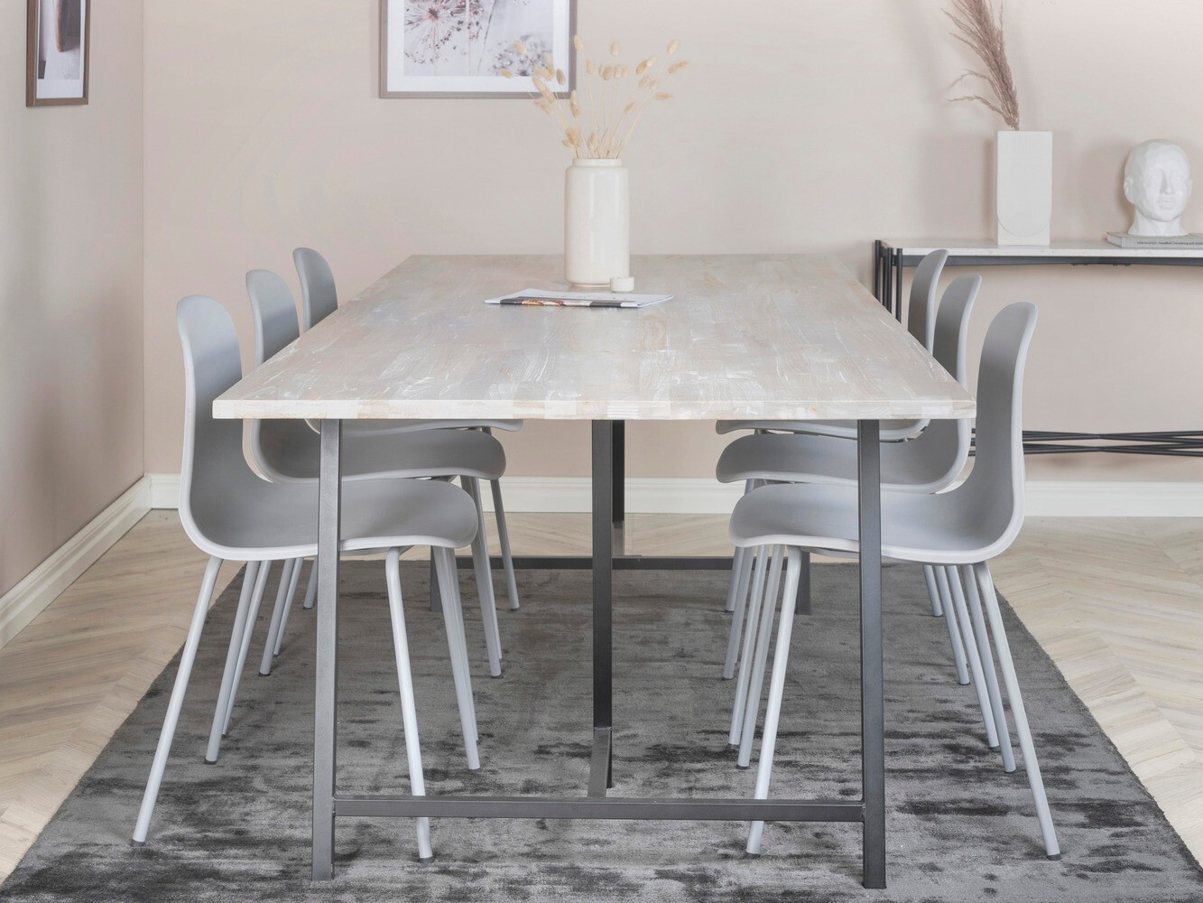 Conjunto de comedor Dallas 1843 (Gris)