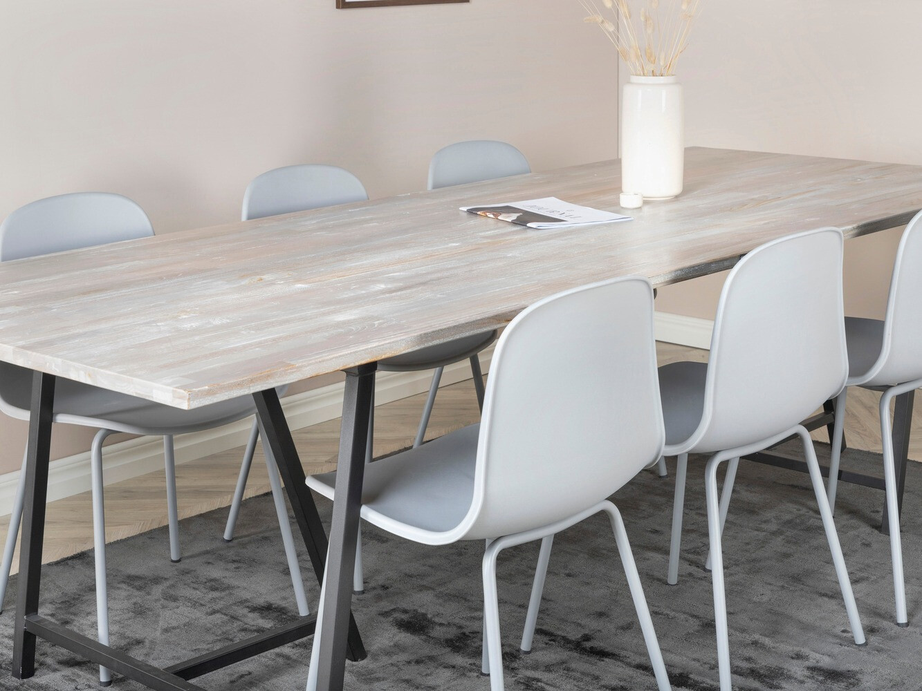 Conjunto de comedor Dallas 1843 (Gris)