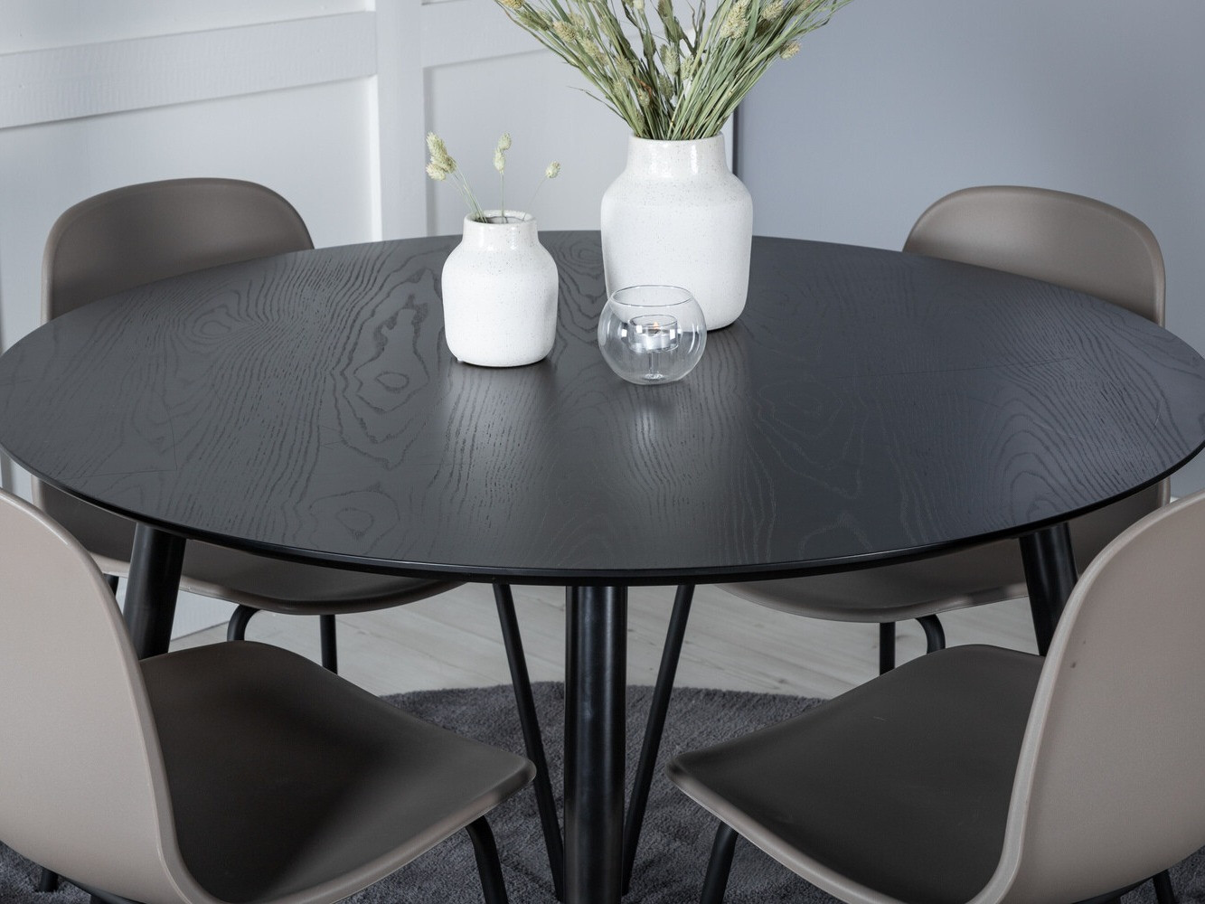 Conjunto de mesas y sillas para comedor Dallas 1622 (Chaqui + Negro)