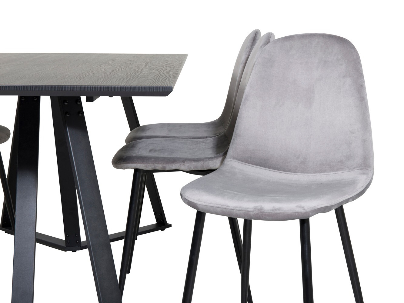 Conjunto de mesas y sillas para comedor Dallas 2476 (Gris + Negro)