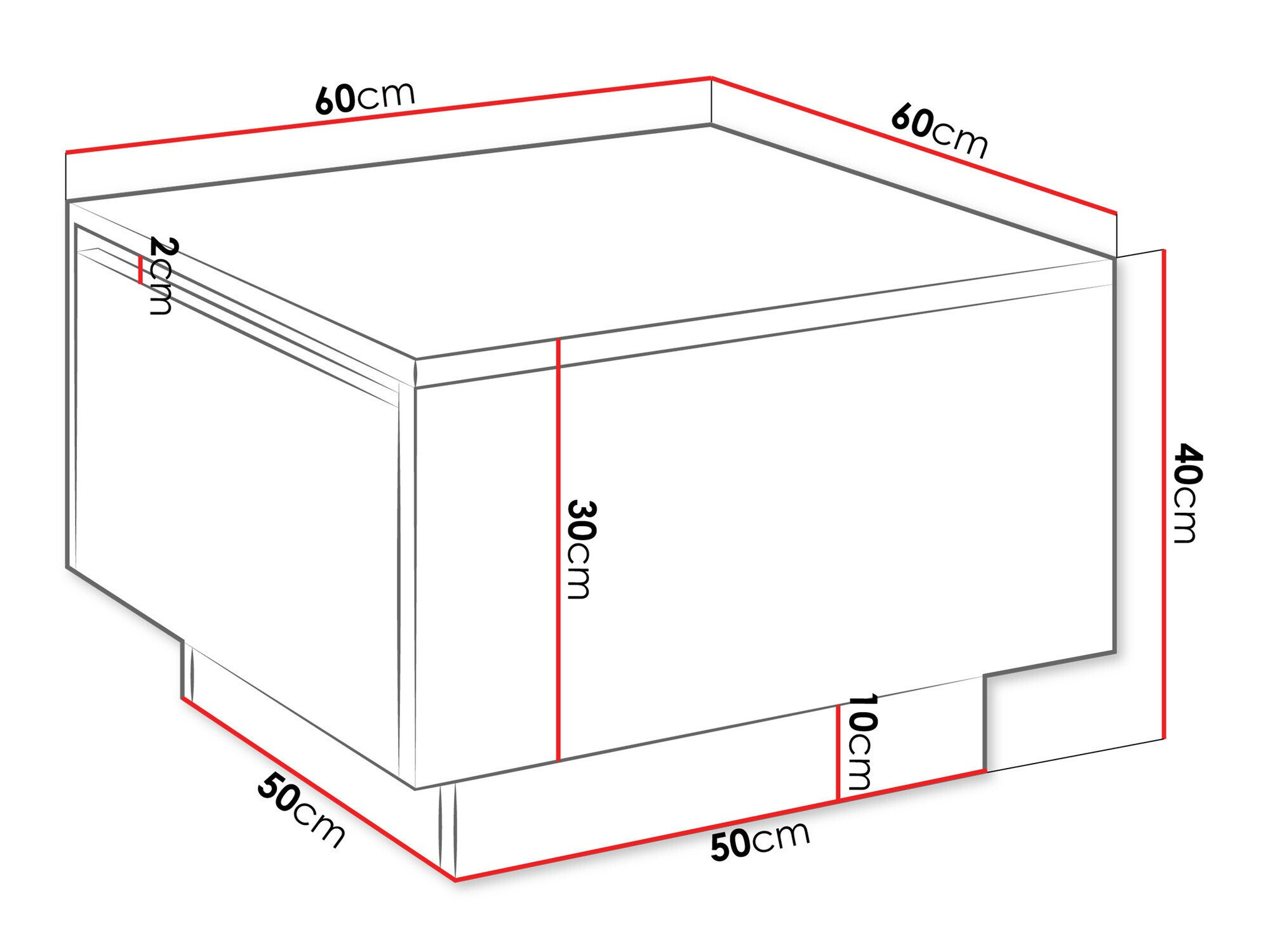 Mesa de centro Goodyear 133 (Negro)