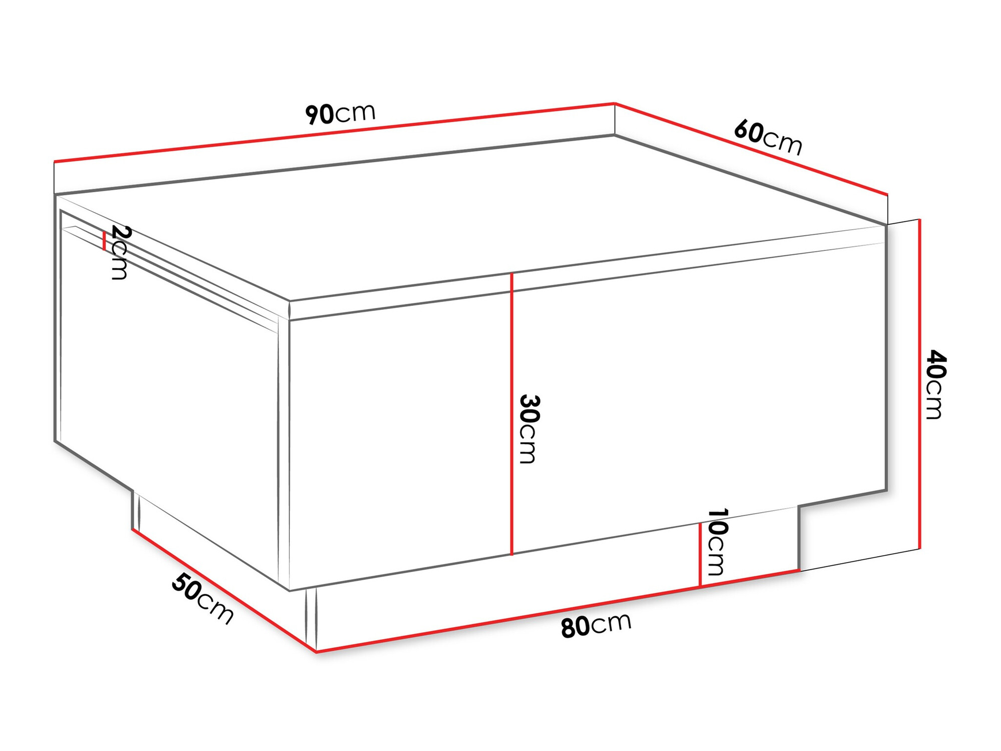 Mesa de centro Goodyear 134 (Negro)