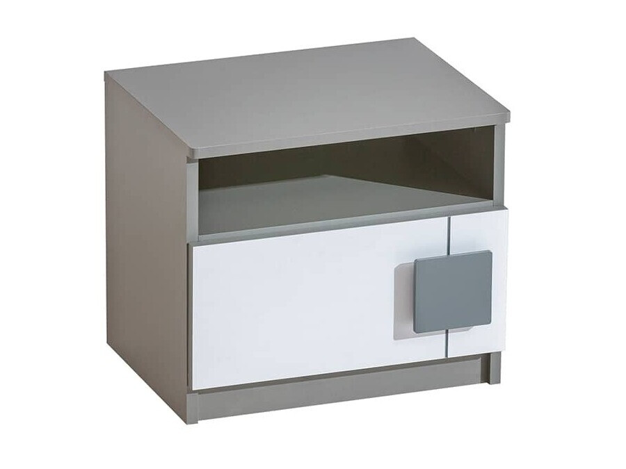 Mesilla de noche Elmenou 111 (Blanco + Antracita)