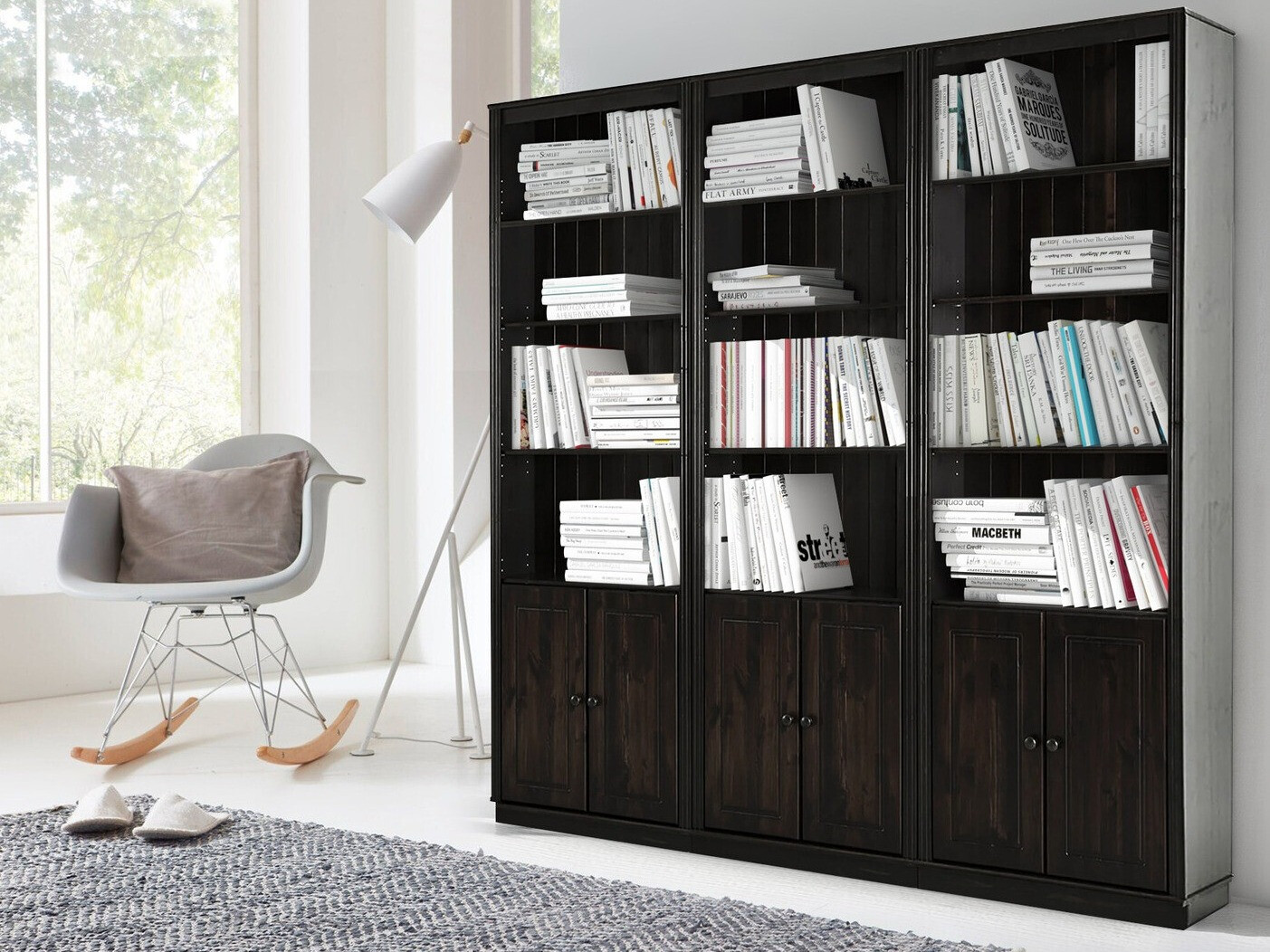 Conjunto de estantería Saltoro 117 (Marrón oscuro)