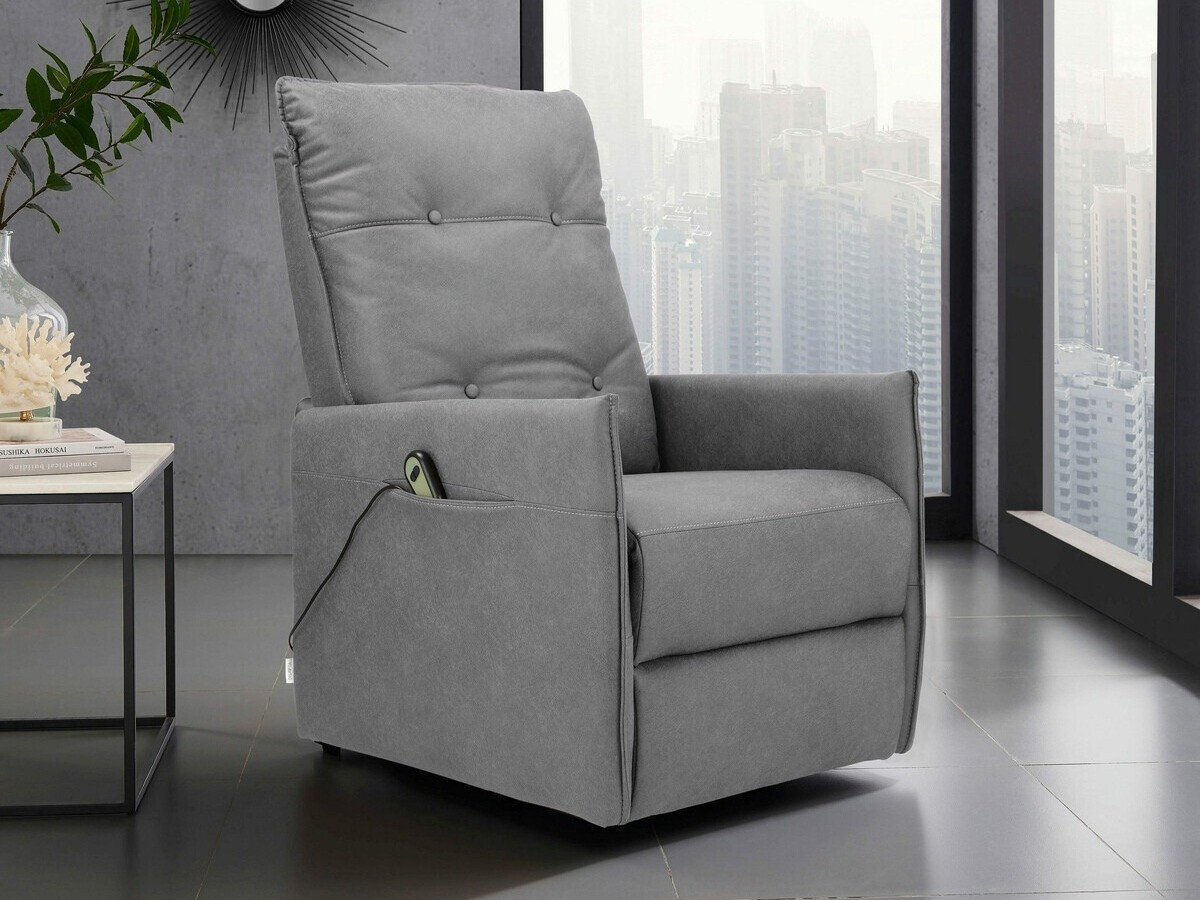 Sillón reclinable Denton 673 (Gris claro)
