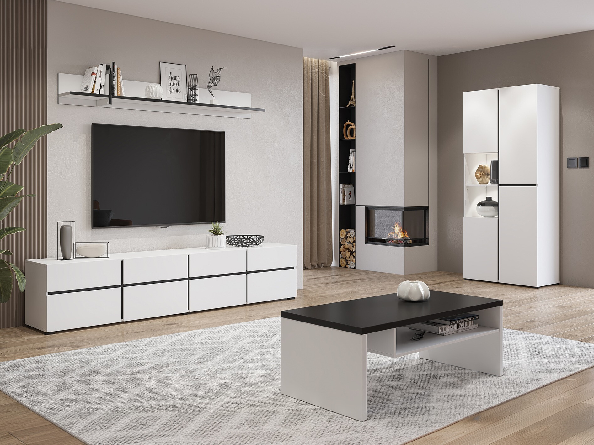 Conjunto de salón Alfere 117 (Blanco)