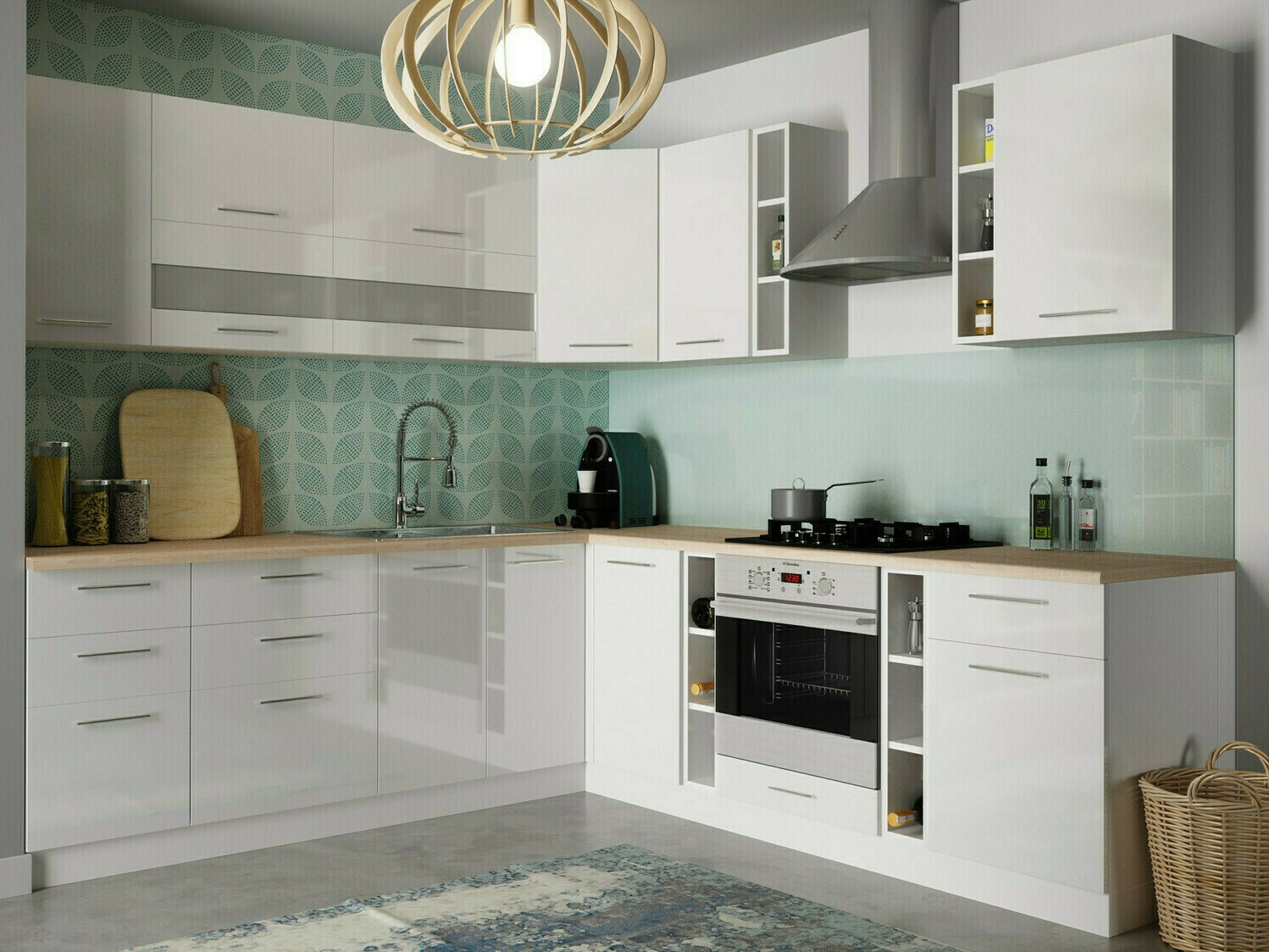 Armario de pared modular Tiffa White 100