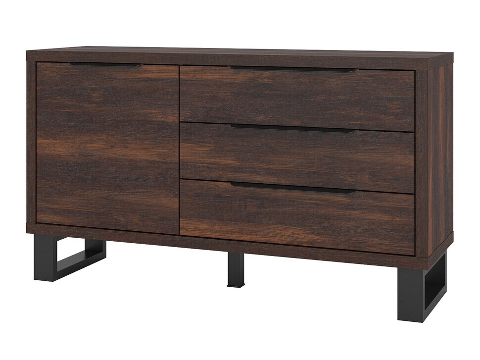 Cómoda Avicavu 109 (Roble oscuro + Negro)