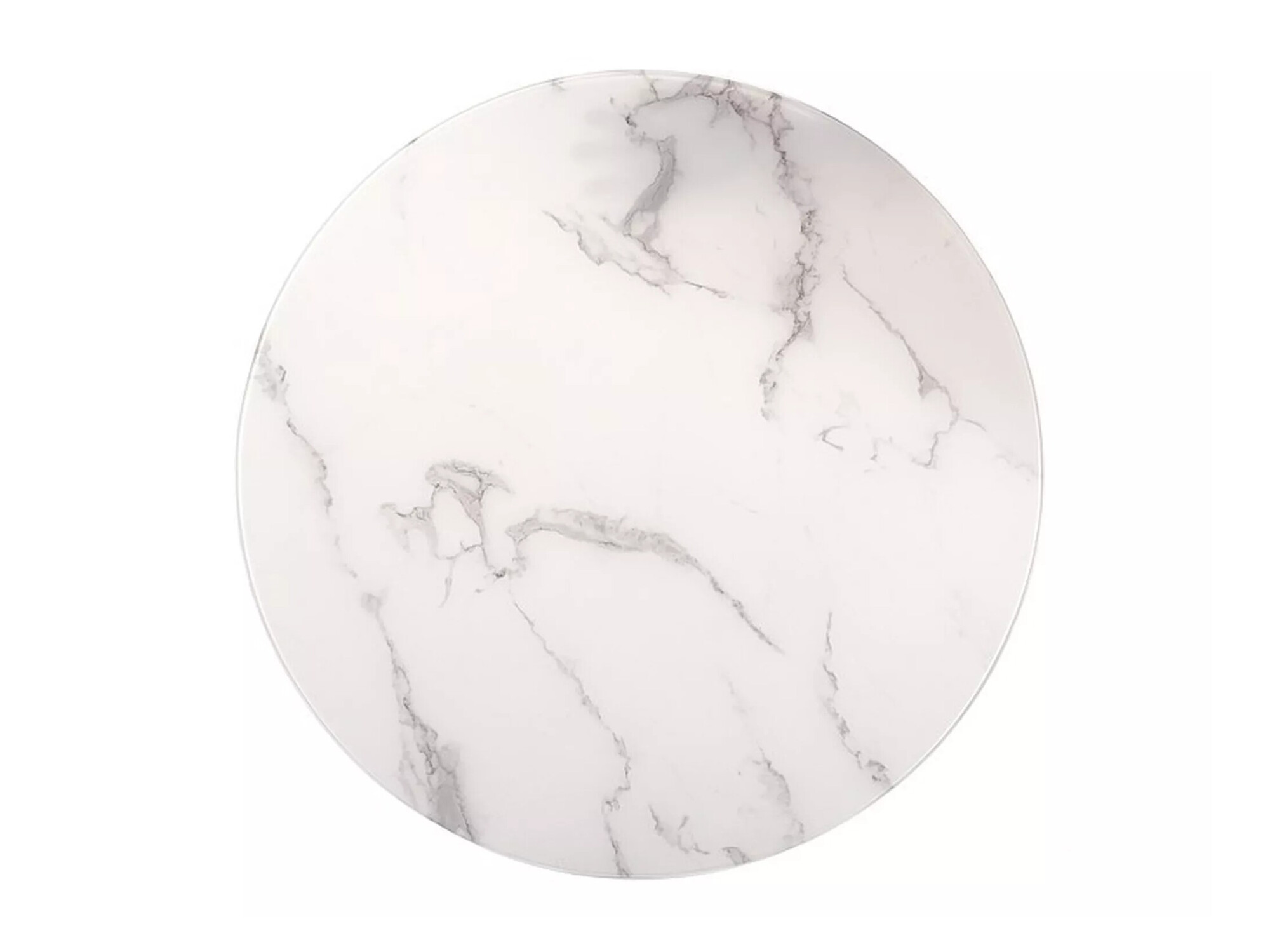 Conjunto de mesas auxiliares Detroit 495 (Plata + Mármol blanco)