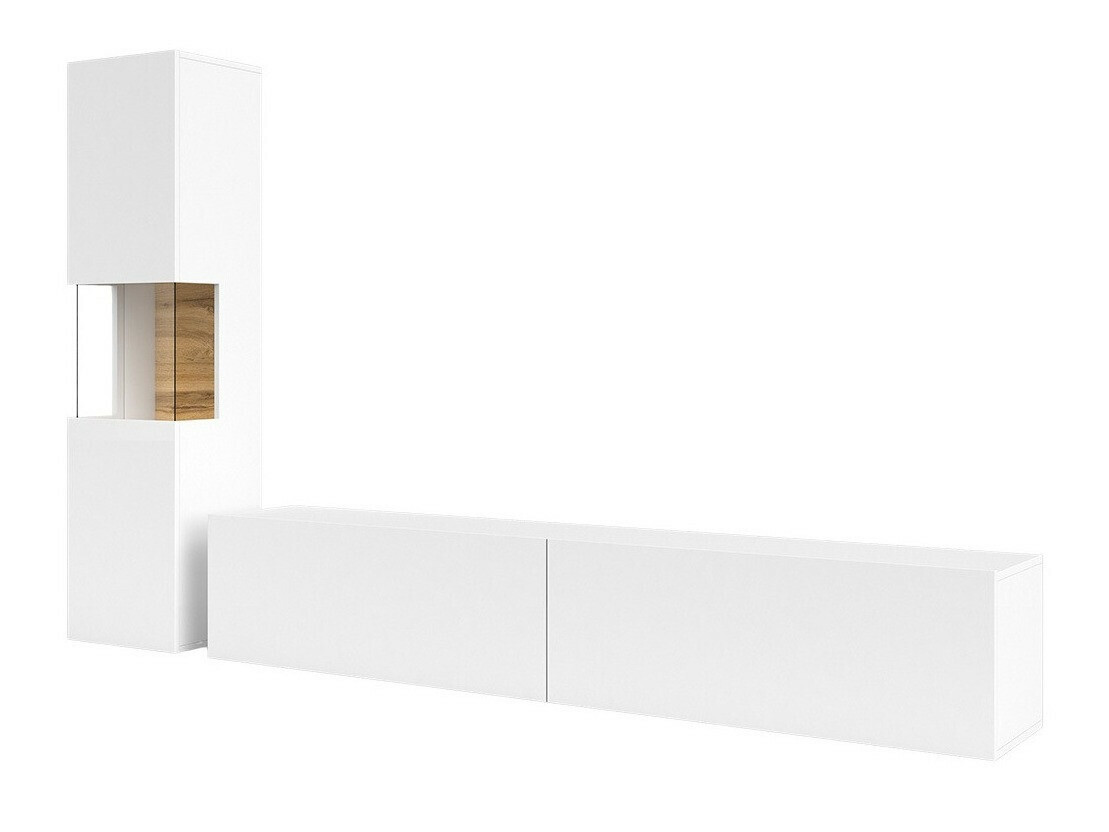 Conjunto de salón Revmiru 105 (Blanco + Roble wotan)