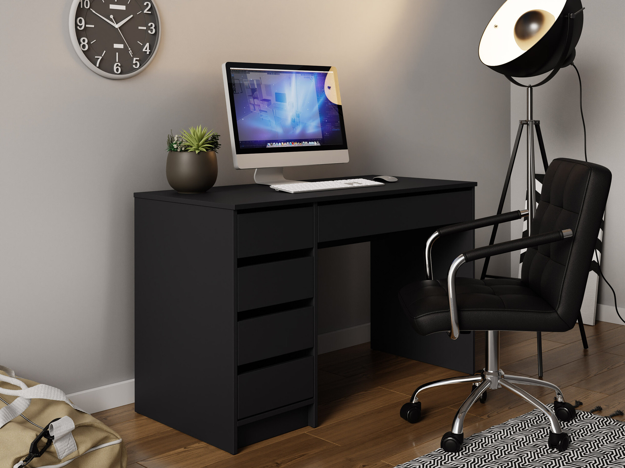 Mesa de oficina Comfivo Terros I (Negro)